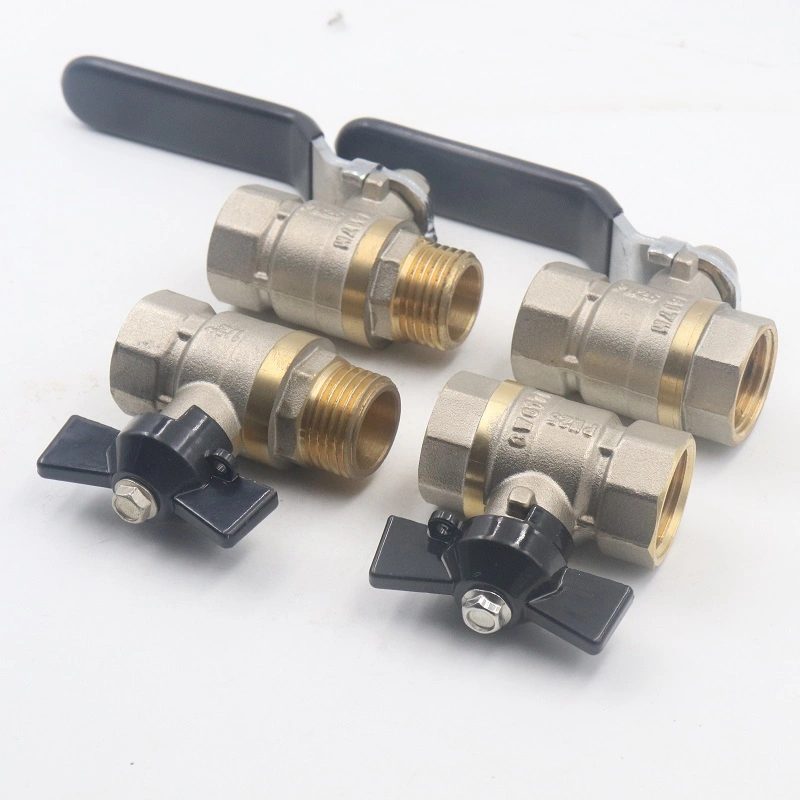 Cw617n Nickle Plated Stop Shower Full Port Forged Brass Ball Valve Price