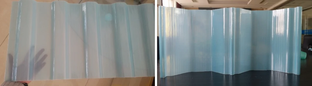 Translucent FRP Skylight Roof Tile GRP Corrugated Roofing Sheets Fiberglass Product for Building Material