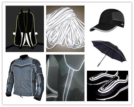 Highly Reflective Fabric Piping, Glowing Darkness Safety Reflective Piping for Joggers