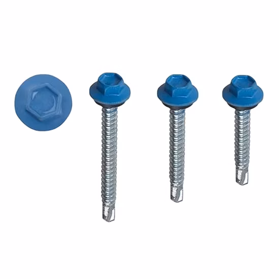 Self-Drilling Colored Screws Washer Hex Head Self Drilling Roofing Screw Galvanized Self Drilling Screws